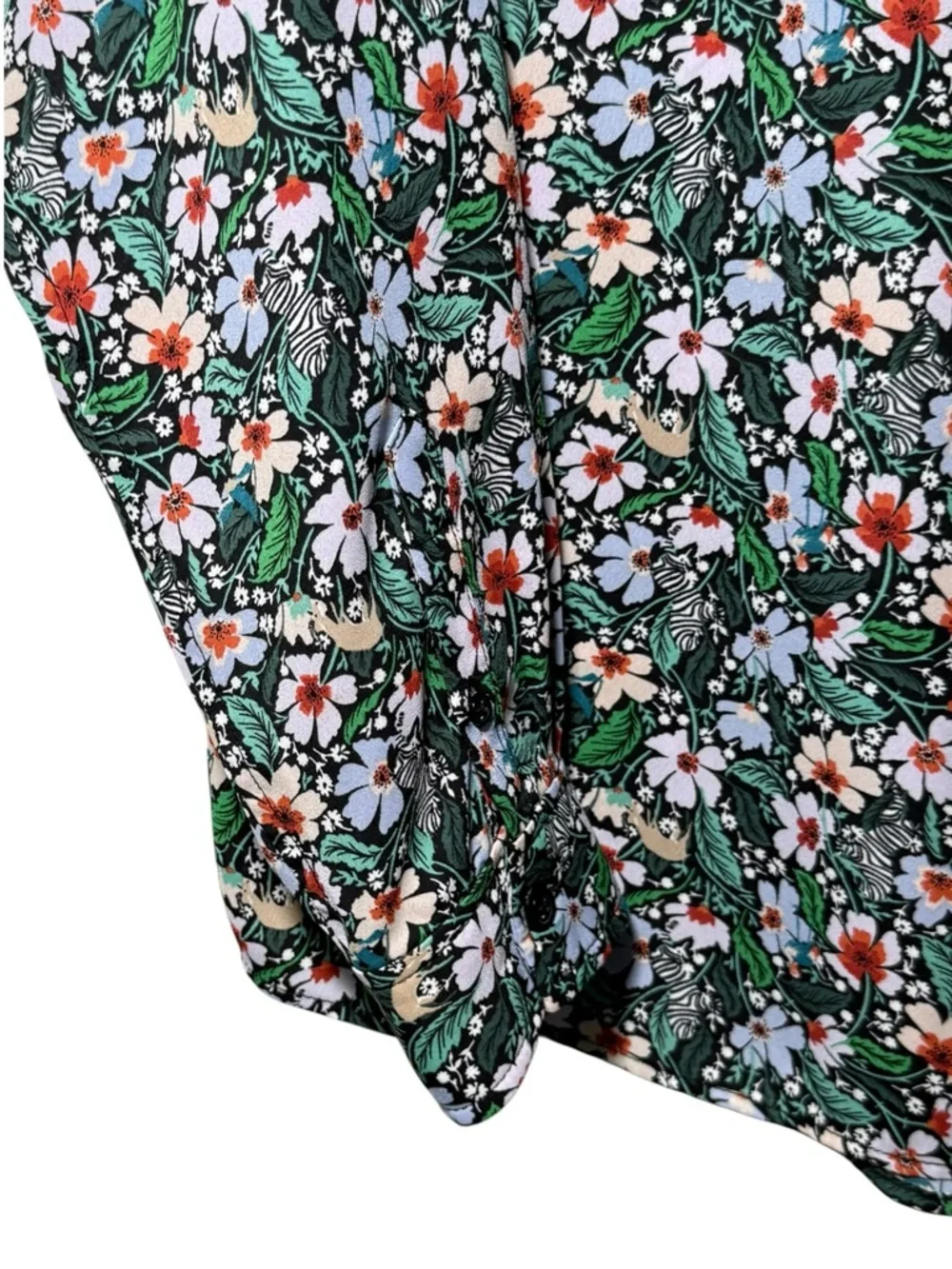 On 34th Macy’s long sleeve floral button-down blouse XL Cottagecore chic
